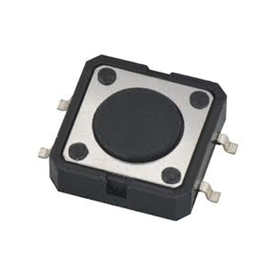 Silver the end Genuine Push Button Switch PCB 12x12 mm, H:4.3 mm, 4P (ON)-OFF, 50mA/12VDC, SMD
