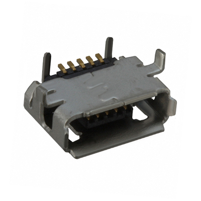 Connector USB-B micro, 5P female, SMT, RA
