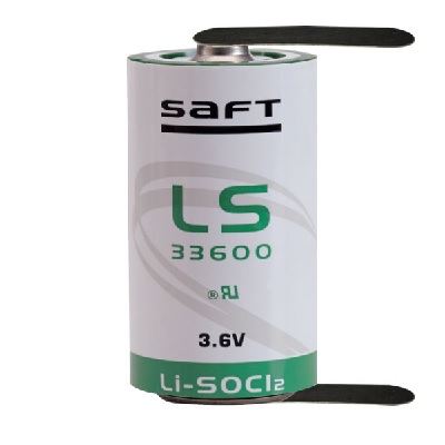 Lithium Cylindrical Battery SAFT, D (LS33600CNR), 3.6V, Li-SOCI2