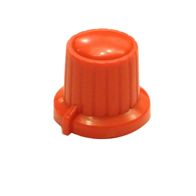 Копче за потенциометър 18x15.5/Ф6 мм, ABS, ЧЕРВЕН 