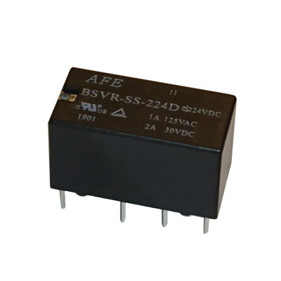 Реле BSVR-SS-212D (NRP04), 12VDC, 1A/125VAC, 2A/30VDC, DPDT