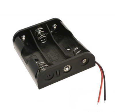 Battery Holder AA, (1 row x3 battery), 150 mm wire