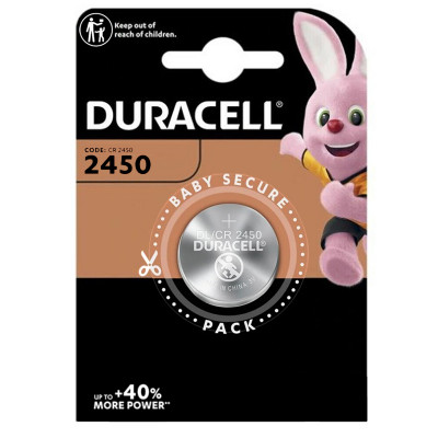 Duracell CR2450 3 Volt Lithium Coin Cell Battery
