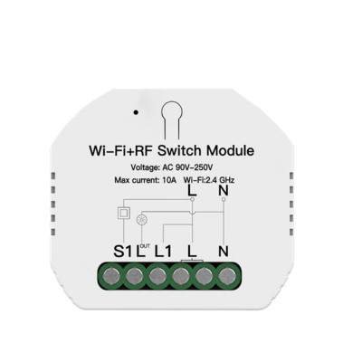 Wi-Fi+RF Smart Switch Module  MS-104 junction box