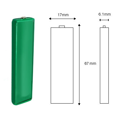 Battery Cell F8 1.2V, 1300 mAh, Ni-MH (leads), 67x17x6.3 mm