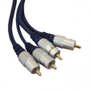 Image of Cable 2x RCA male, 2x RCA male (2xOD:6 mm) CCS, 3 m