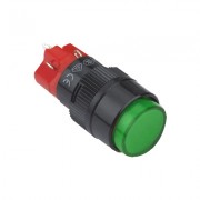 Image of Illuminated Push Button Switch M16, OD:18 mm, OFF-(ON), SPST, 5A/250V, 2A/24V, 250V GRN