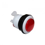 Image of Arcade Game Button Switch M28, OD:33 mm, (ON)-ON, 6A/250VAC, WHITE/RED