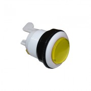 Image of Arcade Game Button Switch M28, OD:33 mm, (ON)-ON, 6A/250VAC, WHITE/YELLOW