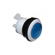 Image of Arcade Game Button Switch M28, OD:33 mm, (ON)-ON, 6A/250VAC, WHITE/BLUE