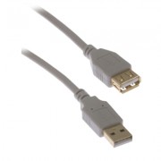 Изображение за Кабел USB 2.0A мъжки, USB 2.0A женски, 1.5 м, СИВ