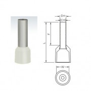 Image of Cable End Terminal 0.50x8 mm (E-0508), WHITE