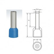 Image of Cable End Terminal 0.75x8 mm (E-7508), BLUE
