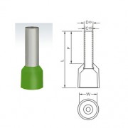 Image of Cable End Terminal 6.00x12 mm (E-6012), GREEN