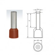 Image of Cable End Terminal 10.00x12 mm (E-1012), BROWN