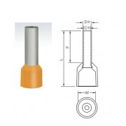 Image of Cable End Terminal 4.00x12 mm (E-4012), ORANGE