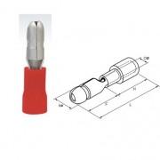 Image of Bullet End Terminal, male (MPD1-156), RED