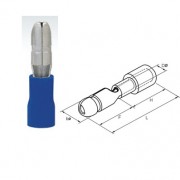 Image of Bullet End Terminal, male (MPD2-156), BLUE