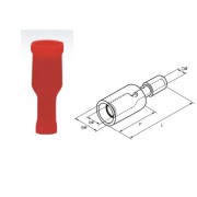 Image of Bullet End Terminal, female (FRD1-156), RED