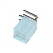 Image of Connector 4.20 mm 4P (2x2P), 5A/300V male, PCB type, angled 90°