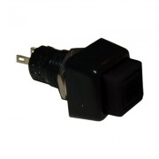 Image of Push Button Switch M10, 15x15 mm, OFF-(ON), SPST, 1A/250VAC, BLACK