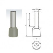 Image of Cable End Terminal 2.50x8 mm (E-2508), GREY