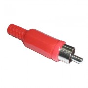 Image of RCA male, cable type, PVC, RED