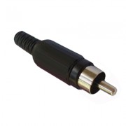 Image of RCA male, cable type, PVC, BLACK