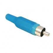 Image of RCA male, cable type, PVC, BLUE