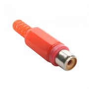Image of RCA female, cable type, PVC, RED