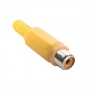 Image of RCA female, cable type, PVC, YELLOW