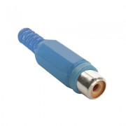 Image of RCA female, cable type, PVC, BLUE