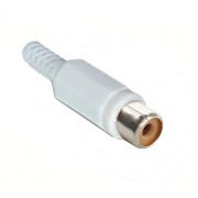 Image of RCA female, cable type, PVC, WHITE