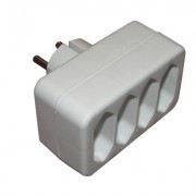 Image of Power Socket Adapter SCHUKO male, 4x EU (CEE 7) female