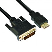 Изображение за Кабел DVI-D (24+1) мъжки, HDMI 19 мъжки, 3 м