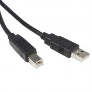 Изображение за Кабел USB 2.0A мъжки, USB 2.0B мъжки, 3 м, ЧЕРЕН