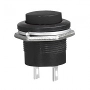 Image of Push Button Switch M16, OD:19 mm, OFF-(ON), SPST, 3A/250VAC, BLACK