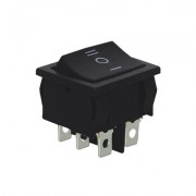 Image of Rocker Switch 19x22 mm, 6P, 2x ON-OFF-ON, 6A/250VAC