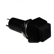 Image of Push Button Switch M12, 15x15 mm, OFF-ON, SPST, Latching, 1A/250VAC, BLACK