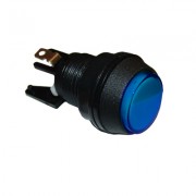 Image of Arcade Game Button Switch M24, OD:33 mm, (ON)-ON, 6A/250VAC, BLUE
