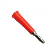 Image of Banana PLUG, male, cable type, cone, RED