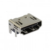 Image of Connector HDMI 19P, female, angled 90°, SMT