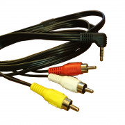 Image of Cable 3.5 mm male, 3 channel, 3x RCA male, 1.5 m