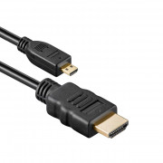 Изображение за Кабел HDMI 19 мъжки, HDMI micro 19 мъжки, 1.4V , 1 м