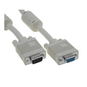 Image of VGA Monitor Cable DB15 HD male, DB15 HD female, coaxial, 10 m, GREY