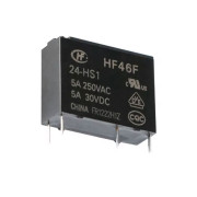 Image of Relay HF46F/24-HS1, 24VDC, 5A/250VAC, SPST