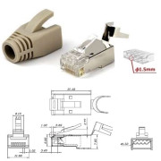 Image of Modular PLUG RJ45, 8P8C, round cable type, shielded, CAT-6A,7