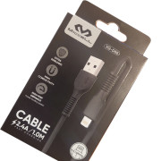 Изображение за Кабел USB A мъжки, Apple Lightning VQ-D88, 2.4A, 1 м, ЧЕРЕН