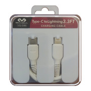 Изображение за Кабел USB C мъжки, Apple Lightning VQ-D88, 2.4A, 1 м, БЯЛ