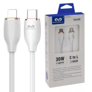 Изображение за Кабел USB C мъжки, Apple Lightning VQ-D09, 30W, 1.50 м, БЯЛ